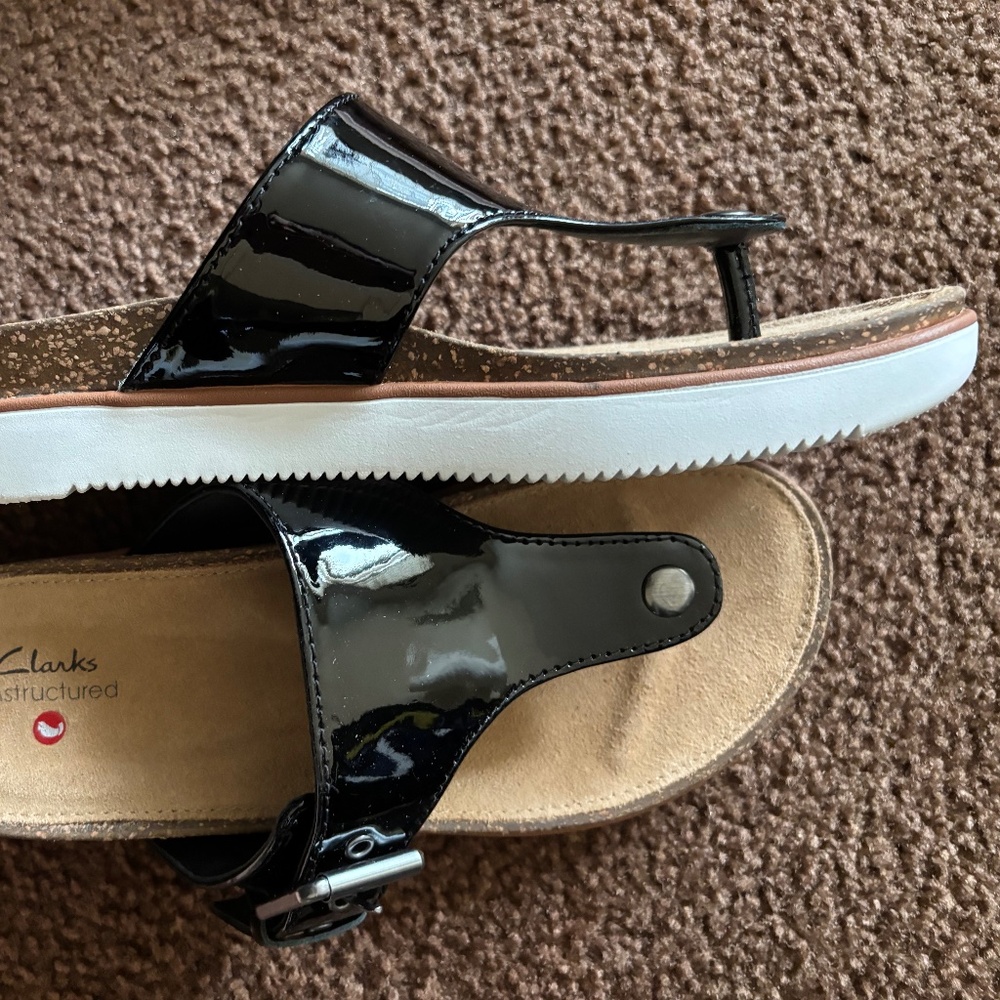 Clark’s black Patent leather size 6 M